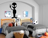 ビニールデカール壁画ステッカーAliensグリーンFriendsエリア51子供部屋m043