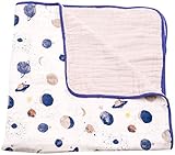 Little Unicorn Cotton Muslin Blanket Quilt- Planetary [並行輸入品]