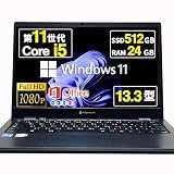 【整備済み品】 ノートパソコン dynabook G83/HS 13.3インチ フルHD Core i5-1135G7 第11世代 Windows11 Office 2021搭載 カメラ Wi-Fi6 type-C (SSD:512GB メモリ:24GB)