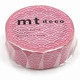 カモ井加工紙 新柄2020AW mt1P 青海波文・桃 15mm×7m MT01D473