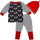 ベビー服 可愛いスーツ　長袖カバーオール　3点セット（上着＋パンツ＋ヘッドバンド）子供服　赤ちゃん服 ルームウェア　キッズ服　ロンパース カバーオール　出産祝い 春秋冬　ストライプ柄　色スプライス (
