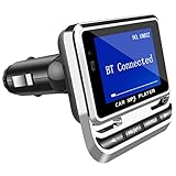 chrikathy車Bluetooth mp3 fm12b 1.4インチ画面表示USB充電ワイヤレスオーディオアダプタレシーバーハンズフリー電話サポートマイクロSDカードTFタブレット
