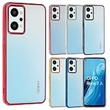 OPPO Reno7 A Reno9 A ケース TPU color Reno7A Reno9A ソフトケース 透明 カバー クリアケース スマホケース 薄型 保護 耐衝撃 オッポ リノ7A リノ9A OPG04 A201OP A301OP au 楽天モバイル Y!mobile UQ mobile レッド A853OR7ARE