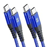 タイプc ケーブル 2M/2本セットPD対応 60W急速充電(USB C&USB C ケーブル)iPad Pro/Air/mini6,MacBookPro,Samsung Galaxy,Pixel等Type-c機種対応-青い