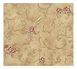York Wallcoverings LN7575SMP Remington Rose Fresco Scroll 8-Inch X 10-Inch Wallpaper Memo Sample by 
