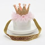 ヘアアクセサリー ベビー ヘアバンド ヘッドバンド 写真撮影 小道具 髪飾り 結婚式/お誕生日/出産祝い/お宮参り用 赤ちゃん 飾り 赤ちゃん 記念写真 クラウン ベビー用王冠ヘアバンド　 (濃い黄)