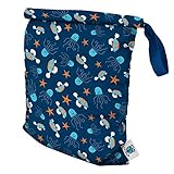 Planet Wise Roll Down Wet Diaper Bag, Navy Sea Friends, Medium by Planet Wise