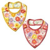 (ピンク/ワンサイズ)ベビー スタイ よだれかけ 女の子 Kids Foret キッズフォーレ 綿100％ お花柄 スナップボタン 女児 ベビー