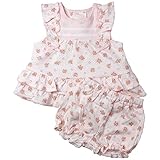 《H29年春物》(日本製) Pample Mousse(パンプルムース) 接結花プリント花柄リボン付ミルキースーツ 70cm/PK NO.DP-71402