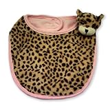 The Babymio Collection Bib, 100% Cotton Backed, ChiChi the Cheetah Pink by The Babymio Collection