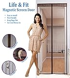 Magnetic Screen Door Mesh Curtain Keep Mosquito/Fly/Bugs Out 4 sizes avaliable to Fits 34"x82",34"x9