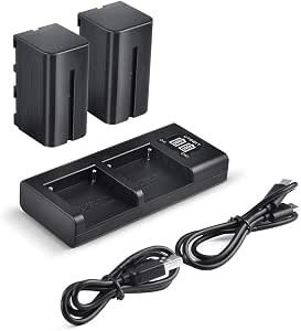 サクラチェッカー】UTEBIT NP-750 / NP-F770 互換バッテリー 2個 + USB 
