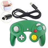 ゲームキューブコントローラー、Nintendo Wiiコンソール用有線ゲームパッド (グリーン)