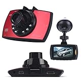 Egmy? 2.7inch HD 1080P Auto Car DVR Camera Dash Video Recorder LCD G-sensor Night Vision TR(Red) [並行