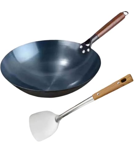 ノンスティック中華鍋 大きめ*6 フライパン 鉄鍋 IH対応 24cm/28cm 鉄製中華鍋 電磁調理器対応