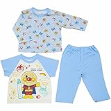 アンパンマン 半袖・長袖 2トップスパジャマ 夏物パジャマ Anpanman j-kuz46 95cm 水色