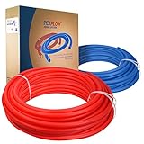 PEXFLOW Pex管キットwith 1 / 2インチx 100 'コイルレッドとブルー飲料水Pex管コンボ 1/2 inch PXKT-RB50012 1