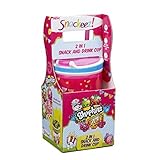 Snackeez Shopkins 2 in 1 Snack and Drink Cup (Pack of One Cup, Colors and Designs Vary) (Pink) by Sn