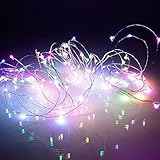 イルミネーションライト USB式 防水 高輝度 宝石のような美しいジュエリーライト 長寿命のLEDライト 学園祭 七夕 結婚式 クリスマスライト 庭屋外 室内の飾り 100球 10m ミックス