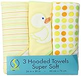 Spasilk Soft Terry Hooded Towel Set, Yellow by Spasilk
