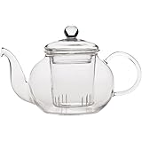 RIMTAE 耐熱ガラスティーポット 小サイズ 400ml（満水：約400ml 適正：約300ml） ギフト ガラス 茶こし ジャンピング