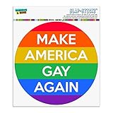 メイキングアメリカレインボーと再びゲイ自動車用車窓ロッカーサークルバンパーステッカー