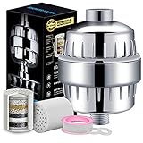 ゴシレ Gosear 10段ユニバーサルシャワーヘッドバス水フィルター2フィルターカートリッジテフロンテープ塩素重金属硫黄臭を除去するため