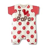 WIN ロンパース 半袖 綿 カバーオール ベビー 赤ちゃん 新生児 肌着 ボディースーツ 男の子 女の子 かわいい 夏 出産祝い 前開き 半袖 ロンパース (90cm, レッド)