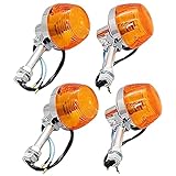 TIGRE BLANC バイク ウインカー CB 高輝度 オレンジ アンバー 12V 汎用 CB250T CB400F CL350 4個 セット ロングステー