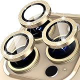 （3枚）Suoman カメラフィルム for iPhone 14 Pro / iPhone14 Pro Max 用 カメラ レンズ 保護 カバー 対応 レンズフィルム アイフォン14プロ アイフォン14プロマックス 適用 アルミニウム合金＋強化ガラス製 キズ防止 露出オーバー防止 防塵 防滴 耐衝撃 薄型 -ゴールド