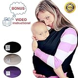 Baby Carrier Wrap Comfortable Baby Sling Wrap By KM Simple Baby Enjoy Babywearing! (black) by KM Sim