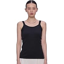 Amazon | OUR WACOAL(アワワコール) カップ付きタンクトップ 綿混リブ