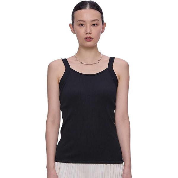 Amazon | OUR WACOAL(アワワコール) カップ付きコットンリブタンク