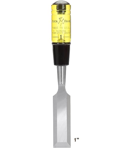 Narex Premium Wood Chisel Set – 5 Sizes (1/4” To 1-1/4”), Hornbeam Handles, Chrome-Manganese Steel Blades