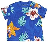 ロサン アロハＴシャツ　肩ボタン付　コバルトブルー6M(6ヶ月）