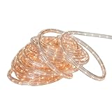 D&D Brand 48FT Warm White Incadescent Rope Light - Expandable to 100 Ft - 120V - 2 Wire -Clear Tubin