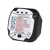 BSIDE ソケットテスターGFCI出口テスター自動電気回路極性電圧検出器