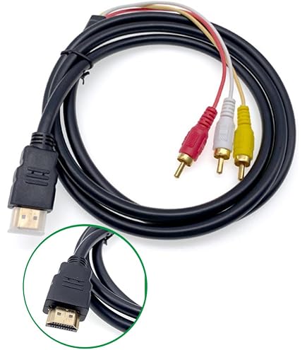 Amazon.co.jp: 金メッキ HDMI A/M TO RCA3 変換ケーブル デスクトップ 