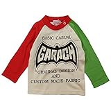 【秋冬春対応】 GARACH(ギャラッチ) 天竺英字ロゴ長袖Tシャツ 95cm /Gn NO.AH-1631409