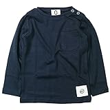 《年間定番》ZERO standard(ゼロスタンダード)10/-天竺少し肉厚胸ポケット付き長袖Tシャツ 80cm/NV NO.B-100202