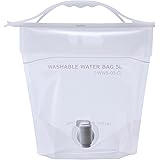 岩谷マテリアル 水タンク ウォッシャブル ウォーターバッグ 5L 透明 WWB-5CL 注ぎやすいコック付き キャンプ レジャー 防災 約37×36×16cm