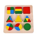 YIKI木製教育就学前の形の色ボードブロック2歳のパズルのおもちゃ3 4 Years .Old