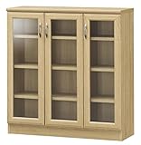 白井産業 【SHIRAI】ガラス扉収納 ガラスキャビネット ナチュラルテイスト ホノボーラ