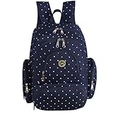 QiMiaoBaBy Diaper Bag Smart Organizer Waterproof Travel Diaper Backpack Handbag with Changing Pad an