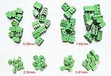 E-Simpo(R) 2.54mm 3.81mm 5.08mm 7.62mm 2P 3P ピッチ PCBスクリューターミナルブロック キット, 8種x10个=80个ス式 PCB リード線端子,まっすぐ