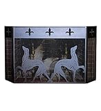 Meydaティファニー29440 Greyhound Folding暖炉画面、幅50 " x 30 "高さ