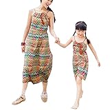 Bohemiaスタイル美しい夏ビーチ母娘ドレスセット
