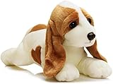Lekolock ぬいぐるみ犬のおもちゃシミュレーションハスキーぬいぐるみ子犬犬人形ポメラニアンビーグルハウンド子供の贈り物 (ビーグル 35cm)