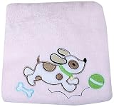 My Baby Dog Design Plush Blanket, Pink