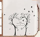 Boodecal Nature Series Heart Tree Quote Wall Decal Mural Sticker Decor for Nursery Bedroom Living Ro